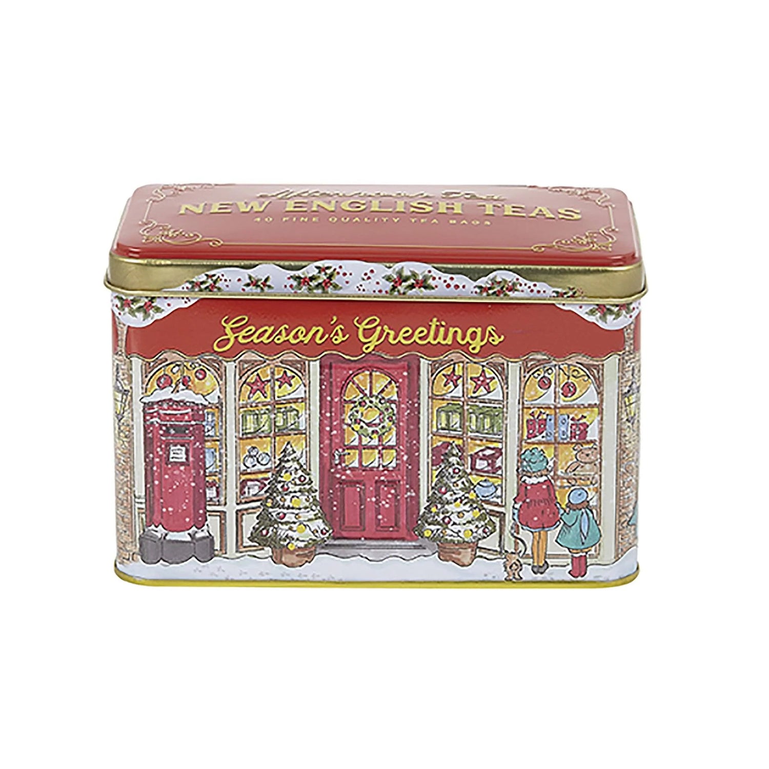 Season's Greetings Christmas Tea Tin 40 Teabags
