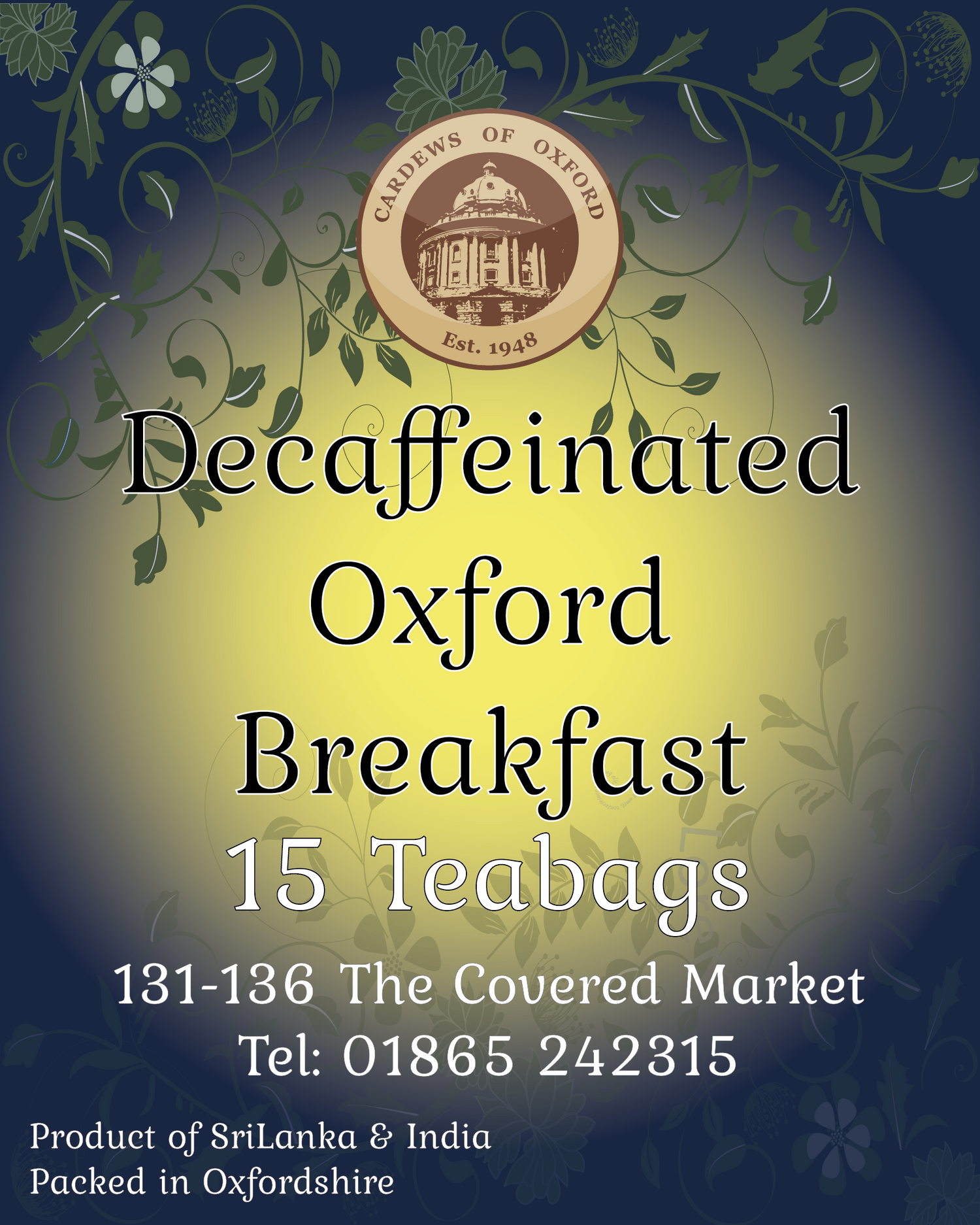 Decaffeinated Oxford Breakfast 15 Teabags