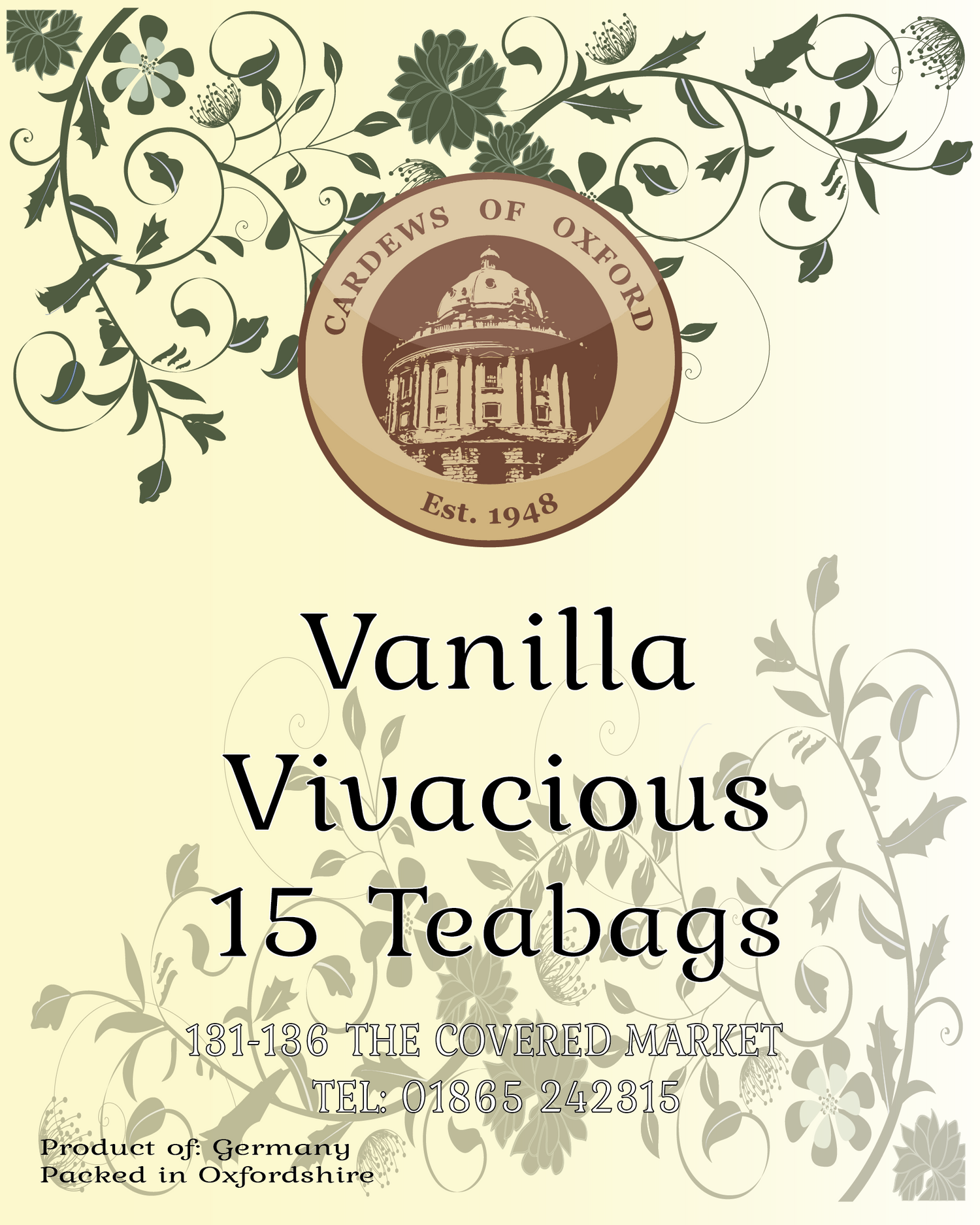 Vanilla Vivacious 15 Teabags