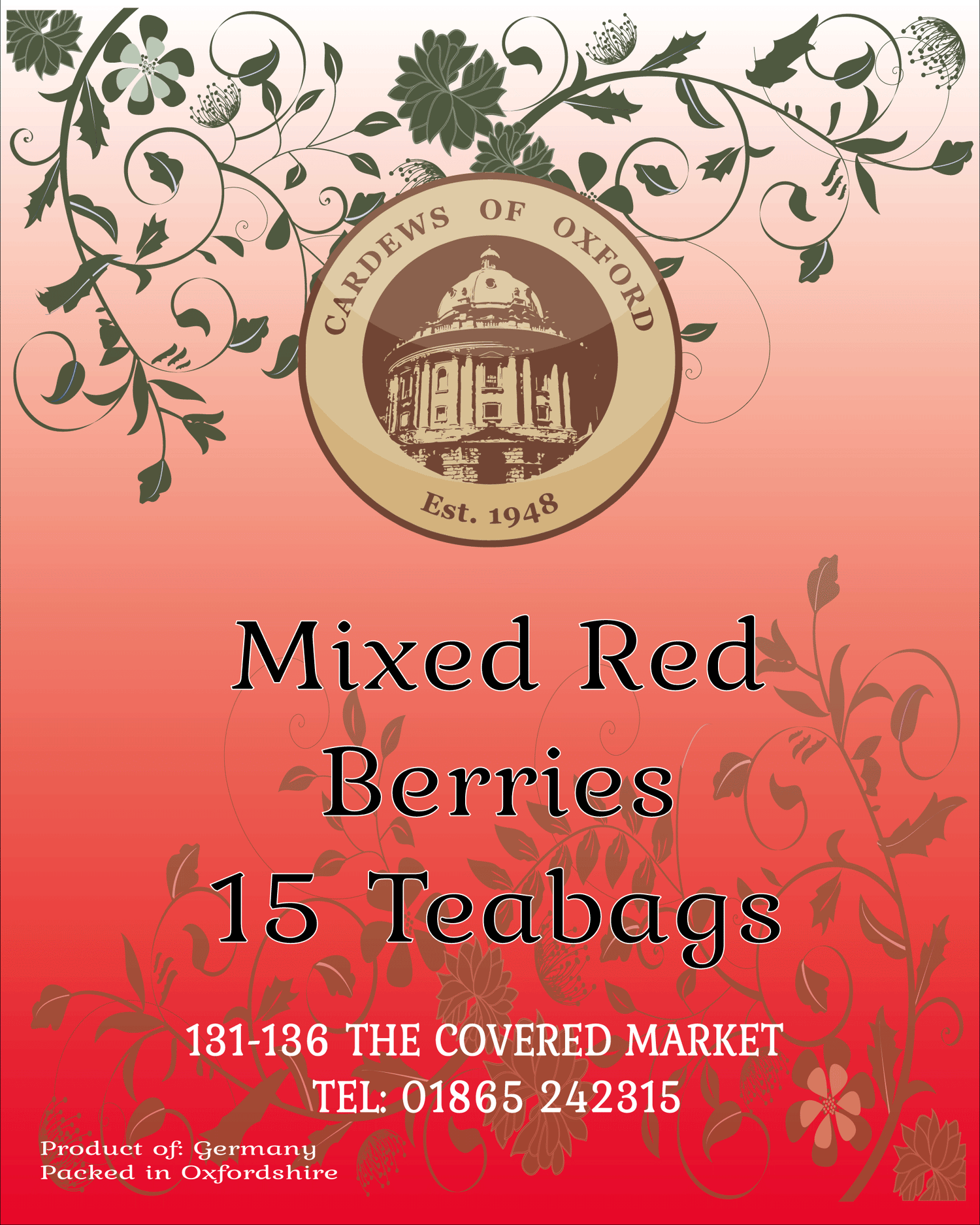 MIxed Red Berries 15 Teabags