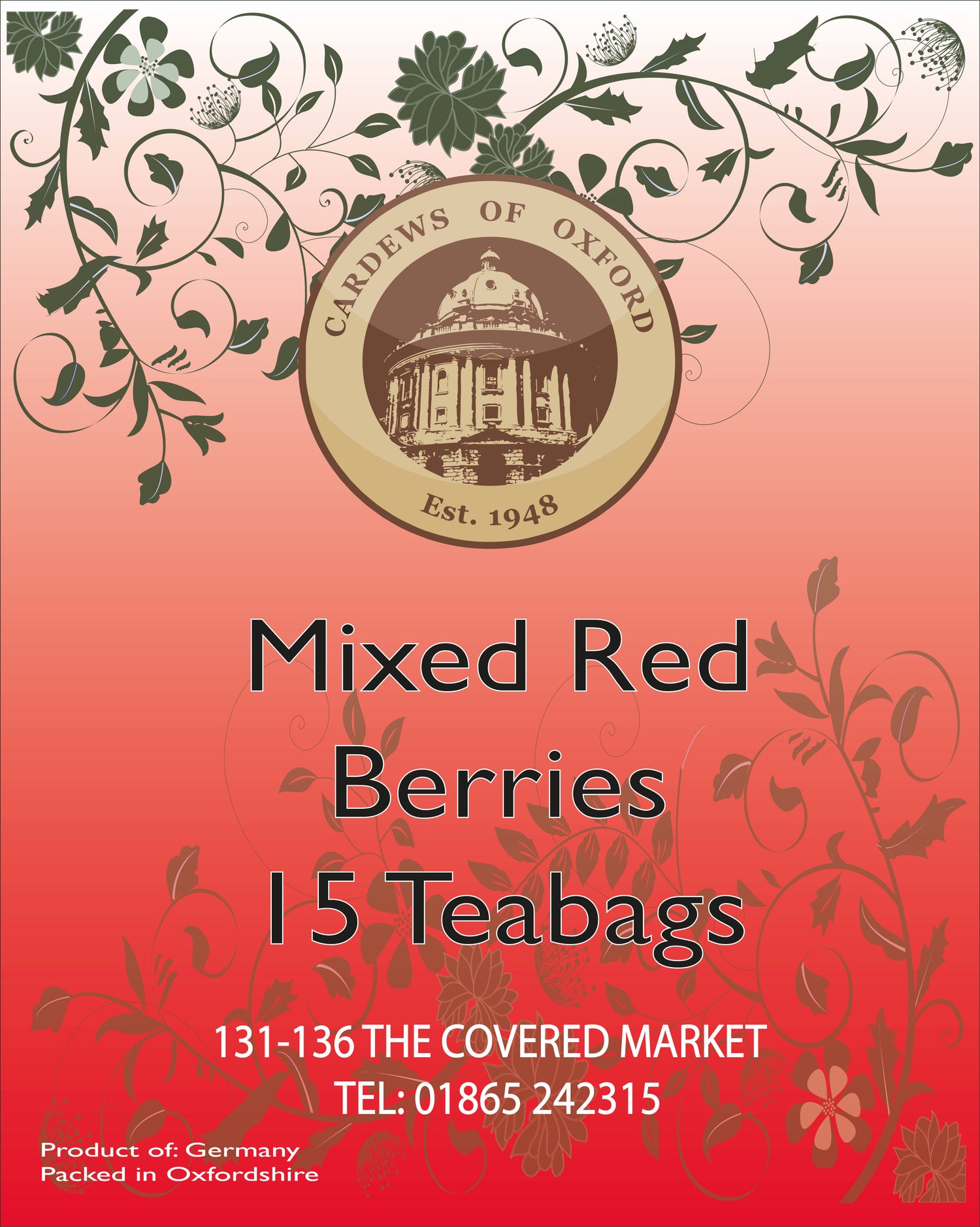 MIxed Red Berries 15 Teabags