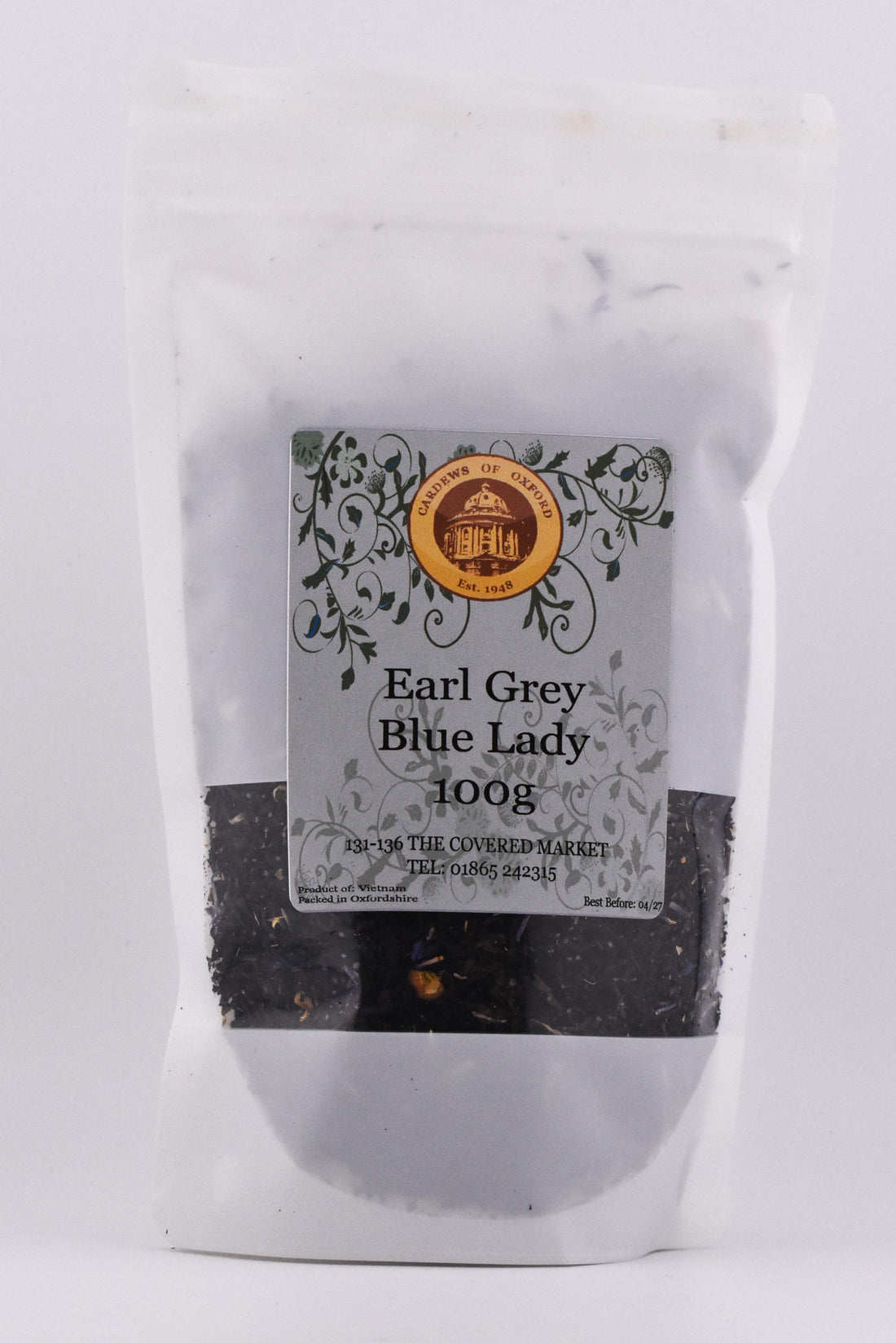 Earl Grey Blue Flower 100g Pouch – Cardews of Oxford