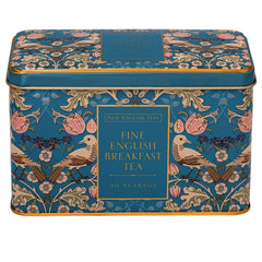 The Song Thrush Classic Tea Tin - Teal 40 English Breakfast teabags