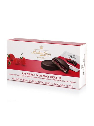 Anthon Berg Raspberry in Orange Chocolate Covered Marzipan - 220g