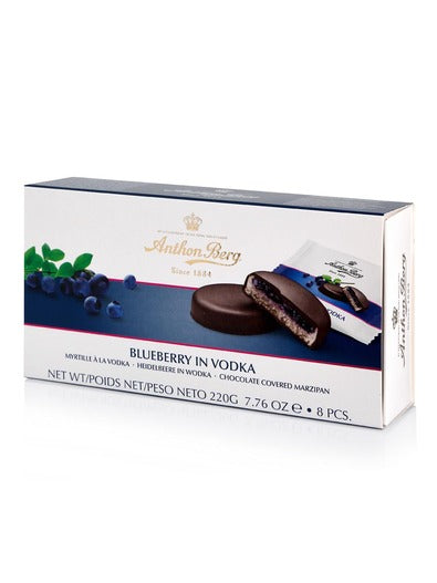 Anthon Berg Blueberry in Vodka Chocolate Covered Marzipan - 220g