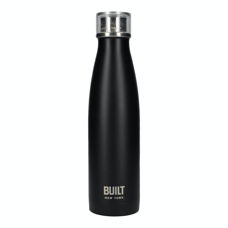 Black Built 500ml Double Walled Stainless Steel Water Bottle