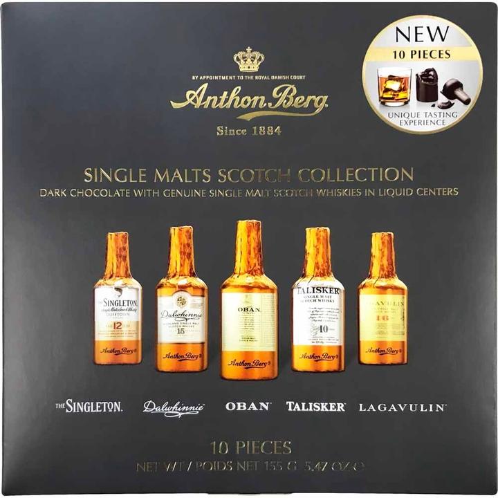 Anthon Berg 10pce Whisky Liqueur Bottles - 155g
