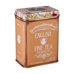 Floral Tea Tin, English Breakfast Loose Leaf