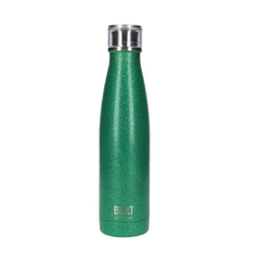 Green Glitter Built 500ml Double Walled Stainless Steel Water Bottle