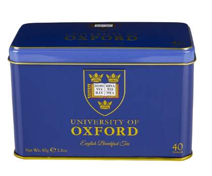 University of Oxford Tea Tin with 40 English Breakfast Teabags